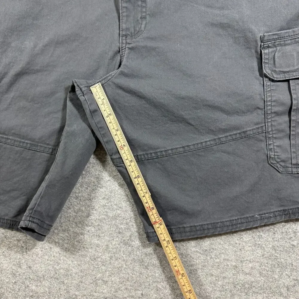 Wrangler Cargo Shorts Mens 48 Gray Relaxed Fit Cotton Utility Workwear Outdoor